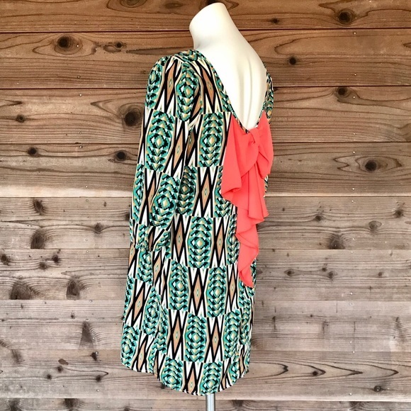 My Story 3/4 Sleeve Low Bow Back Dress Size Small - Picture 5 of 8